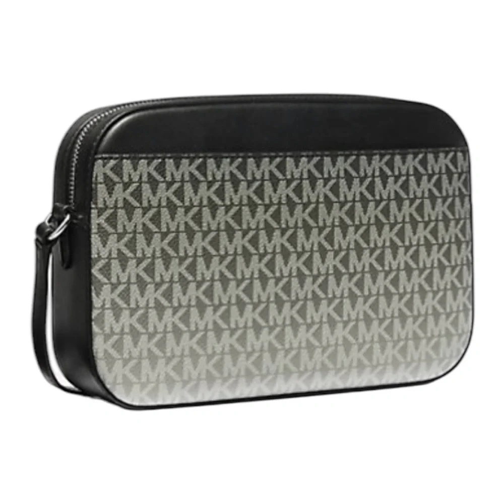 Michael Kors NWT Black and Gray Signature Ombré Jet Set Convertible Crossbody